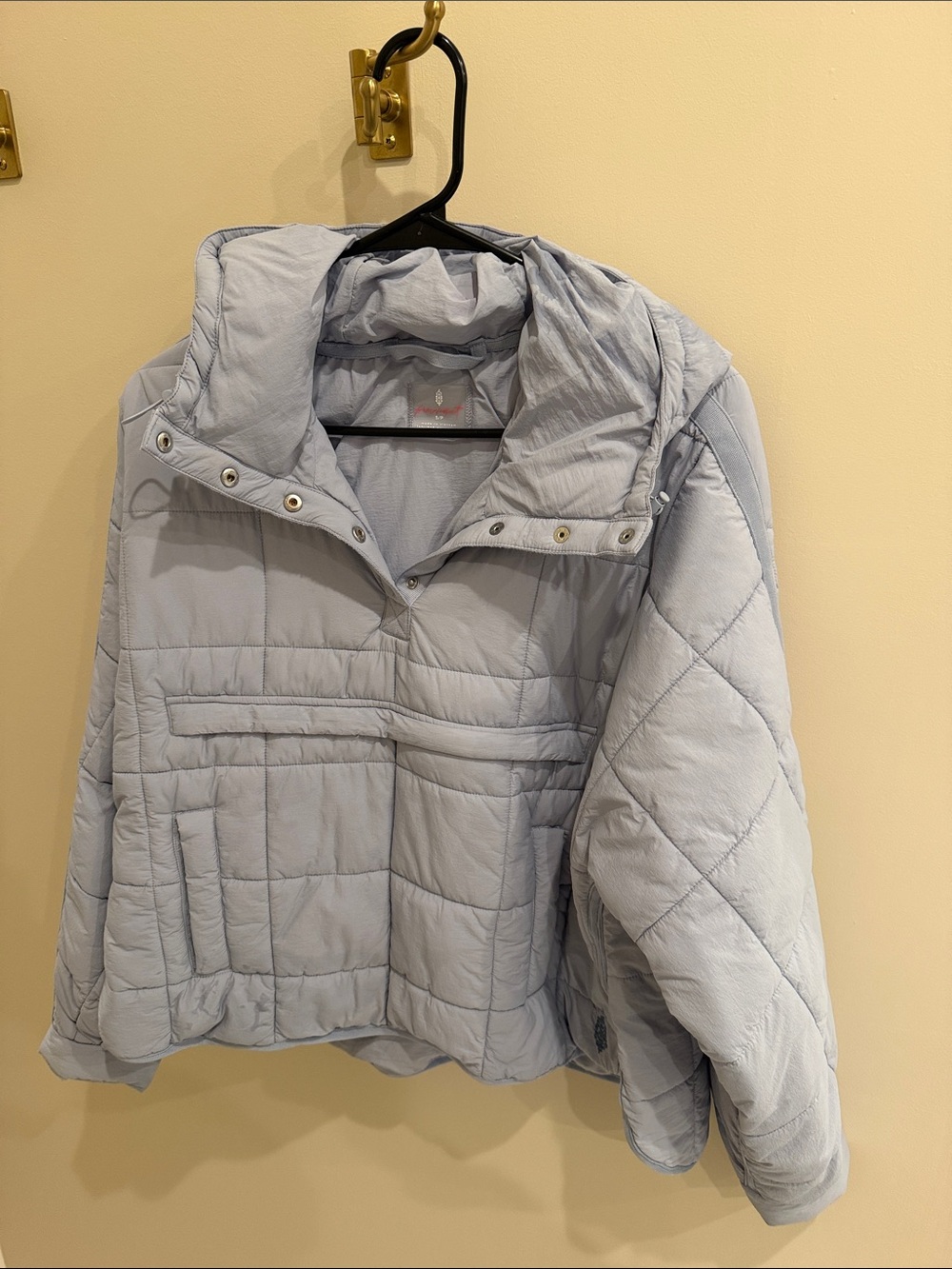 Free People Movement  Light Blue Quilted Hooded Puffer Jacket